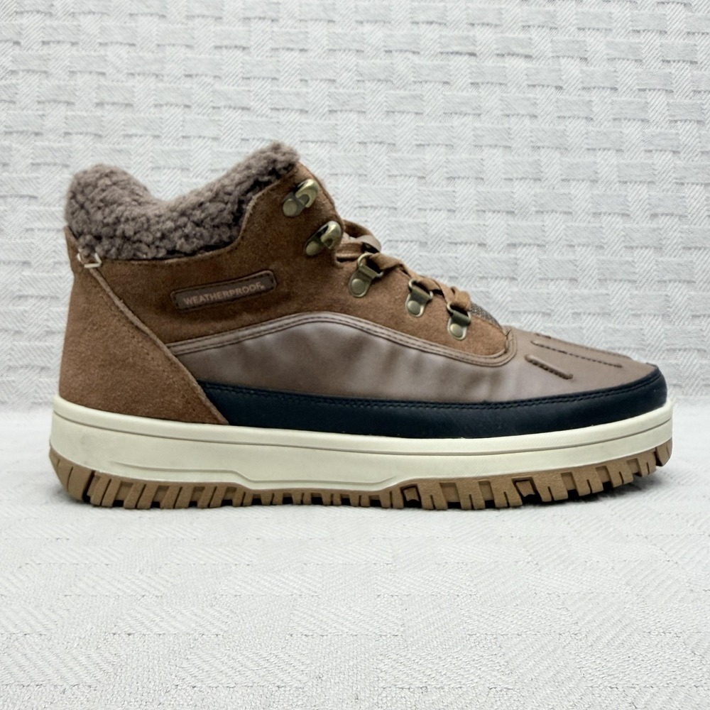 Weatherproof Landon‎ Boots Mens Size 9 Brown Shearling Lined Waterproof Winter